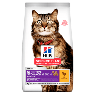 Hill’s Science Plan Sensitive Stomach & Skin Adult Cat Food with Chicken (7kg)